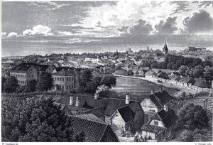 Utsikt over Dorpat, ca. 1850 av Wilhelm Siegfried Stavenhagen