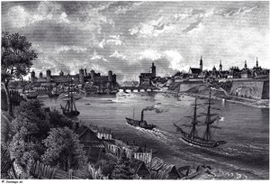 Utsikt over Narva, ca. 1850 av Wilhelm Siegfried Stavenhagen