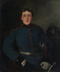 Portrett av ettårig frivillig ved dragonene Max Höpfner av Wilhelm Trübner