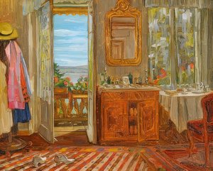 Interiør ved Starnbernger See. 1912 av Wilhelm Trübner
