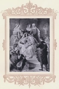 Leonore, Torquato Tasso (litho) av Wilhelm von (after) Kaulbach