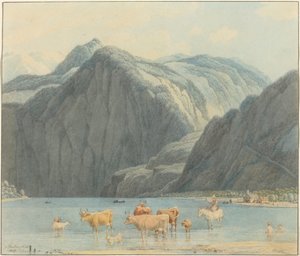 Königsee med klippene i St. Bartholomëe av Wilhelm von Kobell