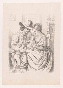 Familie med små barn Tredje alder av menneskeliv Art Album av W. P. van Geldorp (serietittel) av Wilhelmus Petrus van Geldorp