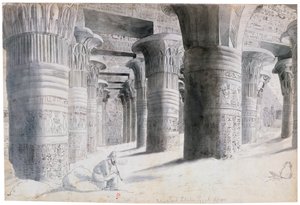 'Portico of Esuch, Egypt', 1822 av Wilkinson