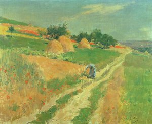 Plukke ville blomster av Willard Leroy Metcalf