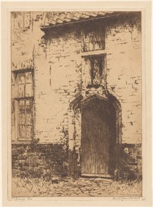 Brugge (original tittel på objekt) av Willem Adrianus Grondhout (signed by artist)