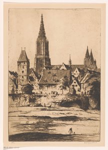 Ulm (original tittel på objekt) av Willem Adrianus Grondhout (signed by artist)