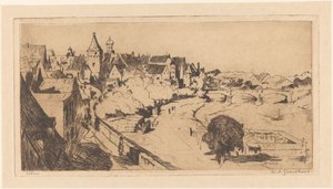 Ulm (original tittel på objekt) av Willem Adrianus Grondhout (signed by artist)