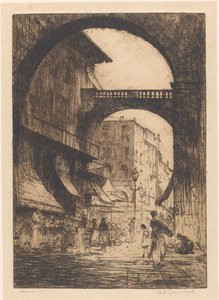Verona (original tittel på objekt) av Willem Adrianus Grondhout (signed by artist)