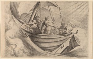 Cæsar krysser stormende hav av Willem Basse