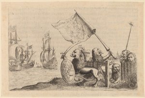 Løver som beskytter hagen til De forente provinser, 1634. av Willem Basse