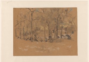 Barn som leker i Zandplek, i Scheveningse Bosjes av Willem Bastiaan Tholen
