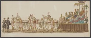 Delft parade av 1862, sjette gruppe Fjerde Lustrum ved Royal Academy i Delft - Ao. 1862 - Costumed Optogt (serietittel på objekt)