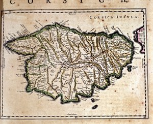 Corsica fra Atlas of Wilhelm Blaeu. Amsterdam 1600-tallet. av Willem Blaeu