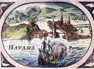 Havana, basert på William Blaeus Atlas av Willem Blaeu