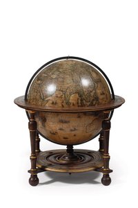 Store par bibliotekkloder, den jordiske 1645/48, den himmelske etter ca. 1630 av Willem Blaeu