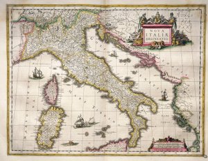 Kart over Italia, fra Theatrum Orbis Terrarum av Willem Blaeu, Amsterdam av Willem Blaeu