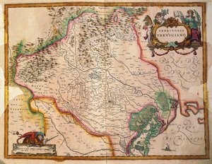 Regionum Italiae, territoriet til Treviso, Veneto-regionen, Italia av Willem Janszoon Blaeu av Willem Blaeu