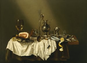 Bankettstykke med skinke av Willem Claesz. Heda