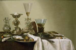 Stilleben med østers og nøtter, 1637