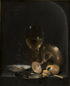 Stilleben. Frokoststykke i en steinnisje av Willem Claesz. Heda