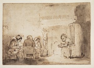 Kvinnene ved peisen i Rembrandts hus