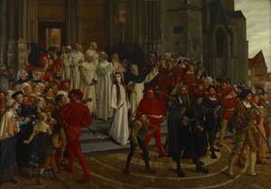 En martyr fra det 16. århundre - Johanna Van Santhoven, 1883. av Willem Geets