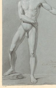 Stående naken mann, sett forfra (3. premie 1810) av Willem Grebner