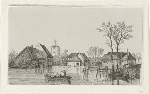 Flom ved Beesd, 1855 av Willem Gruyter jr.