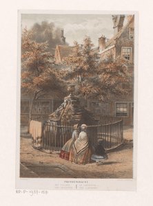 Fontene ved labyrinten i Amsterdam Prinsengracht labyrinten / der Irrgarten / le labyrinthe / labyrinten (tittel på objekt)