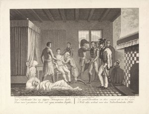 Prince of Orange etter hans sår under medisinsk behandling på feltsykehuset, 1815