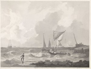 Fiskebåter ved et havnehode