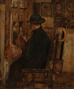 Studioet til Willem Linnig I, malerens far av Willem II Linnig