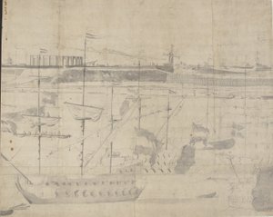Den nederlandske flåten på Copenhagen Red 1658 av Willem I van de Velde