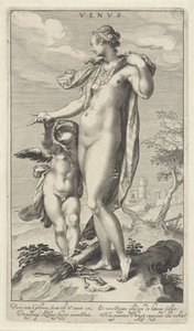 Venus og Amor Venus (tittel på objekt) Judgment of Paris (serietittel) av Willem Isaacsz. van Swanenburg