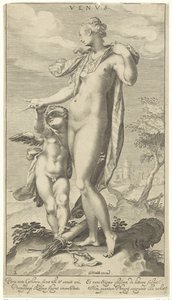 Venus og Amor Venus (tittel på objekt) Judgment of Paris (serietittel) av Willem Isaacsz. van Swanenburg