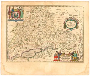 Kart over Russland Fra: Verdenskart..., 1645