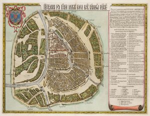 Moskva Kreml-kartet over 1500-tallet Castellum Urbis Moskvae, 1662 av Willem Janszoon Blaeu