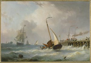 Storm på havet (maleri på lerret) av Willem Jr. Gruyter