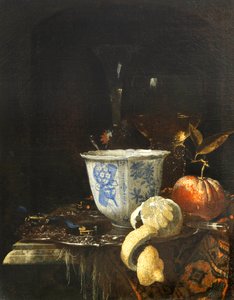 "Stilleben med en kinesisk porselensskål" Maleri av Willem Kalf (1619-1693) Olje på lerret, 52,5x41,8 - Fondation Custodia av Willem Kalf