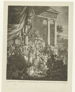 Allegorisk representasjon av alliansen mellom Nederland og Frankrike, 1795 Gjenopprettet frihet i Nederland og allianse med Frankrike (tittel på objekt) av Willem Kok