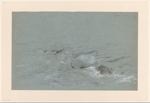 Kystlandskap med steinblokker nær Tyssedal, Norge av Willem Maris