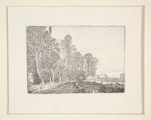 Vei i utkanten av skog, Plate 4 fra The Set of the Landscapes