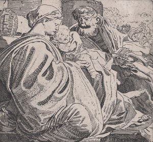 Den hellige familie hviler, ca. 1615.