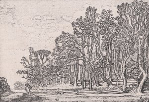 To plankehekker, fra Verscheyden Landtschapjes Various Little Landscapes, Plate 6,..., ca. 1616.