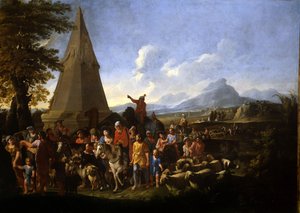 Jakob og hans familie på vei inn i Egypt av Willem Reuter