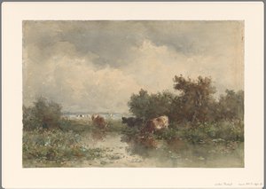 Tre kyr i en sølepytt av Willem Roelofs (I)
