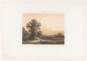 Landskap med to figurer