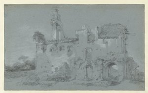 Ruinene av klosteret i Rijnsburg av Willem Schellinks