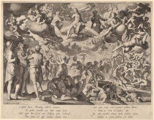 Den siste dommen av Willem Swanenburgh, after Joachim Anthonisz Wtewael